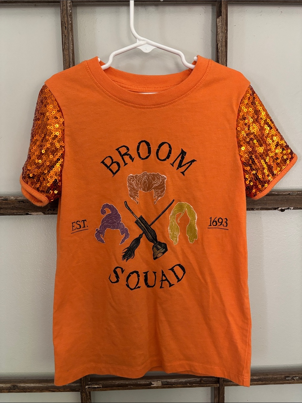 Hocus Pocus “Broom Squad” girl’s tee